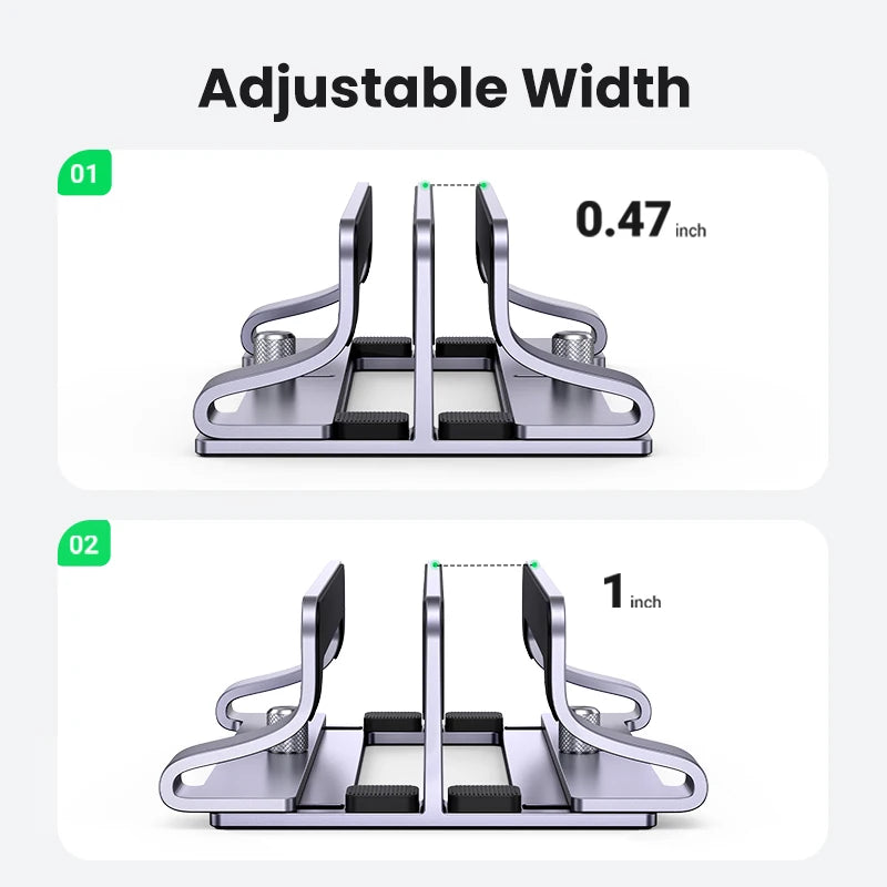 Adjustable Dual Slot Vertical Laptop Stand