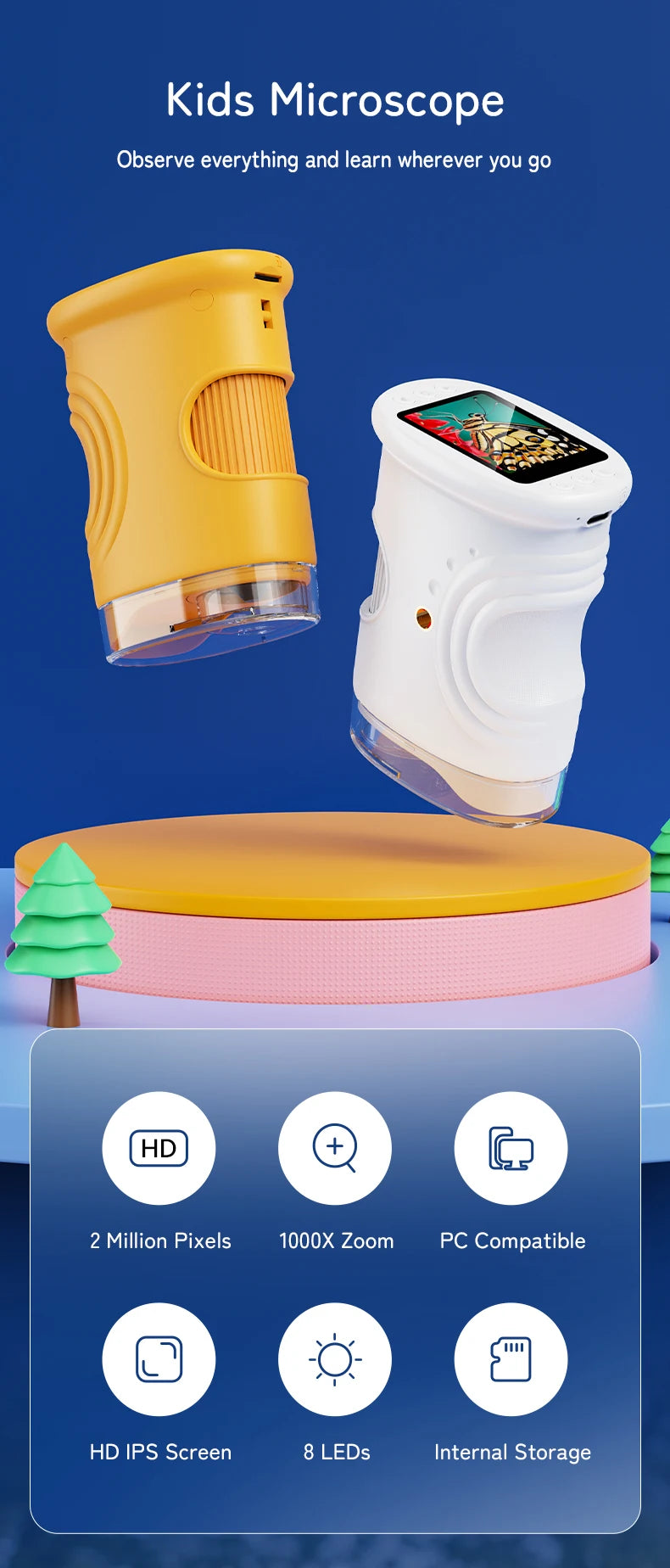 Portable Digital Handheld Microscope for Kids - 7