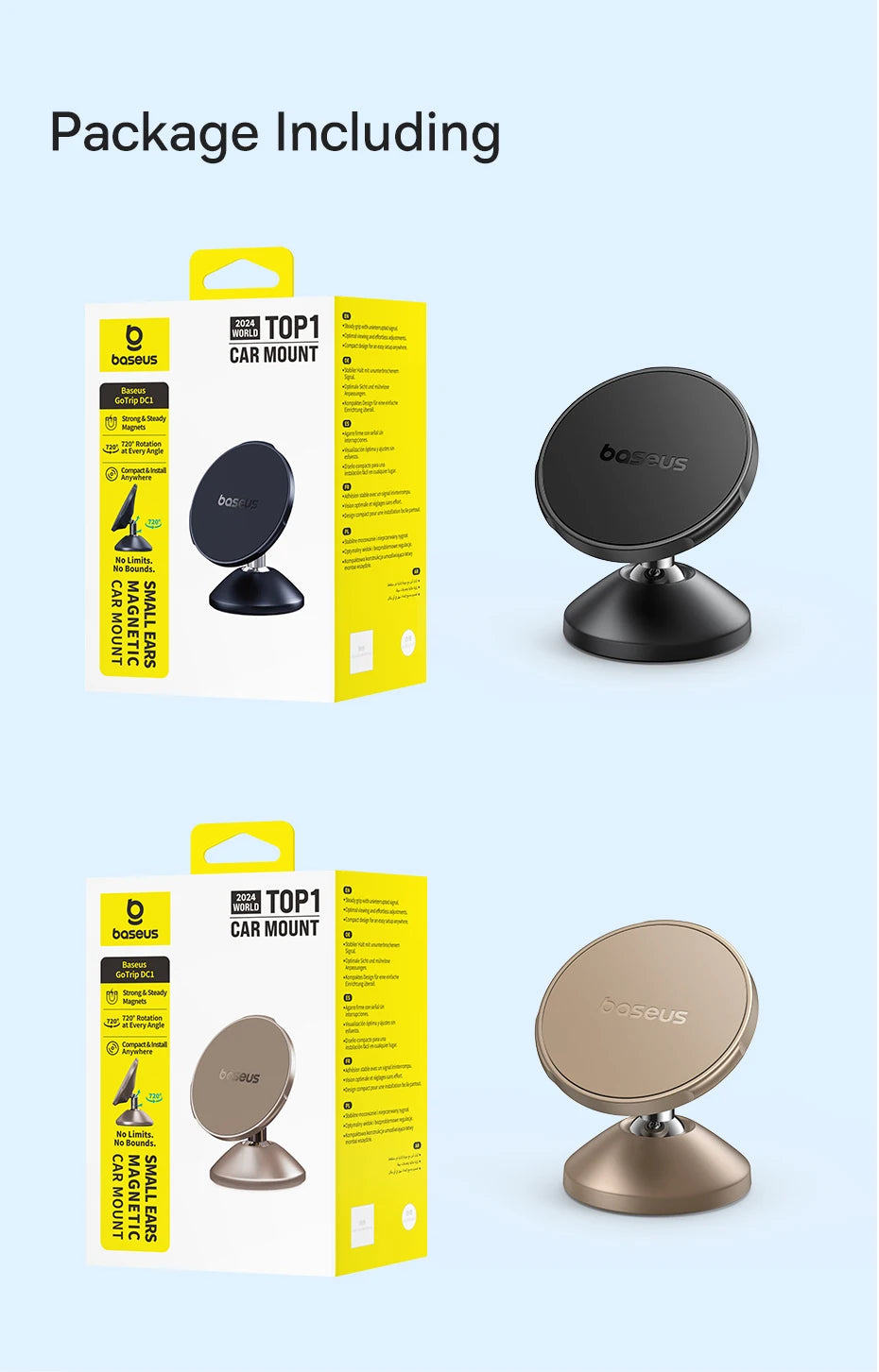 Magnetic Dashboard Car Phone Holder with Full Rotation