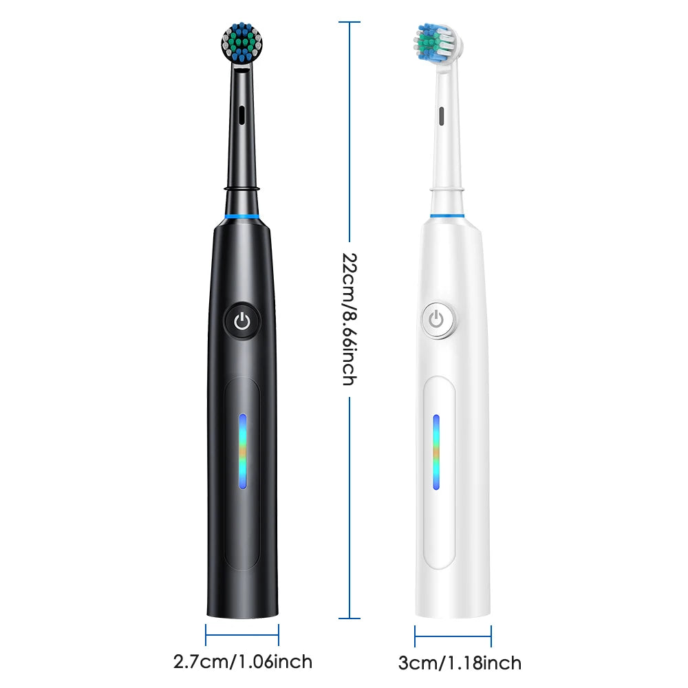 3D Rotating Electric Toothbrush for Adults with 5 Cleaning Modes