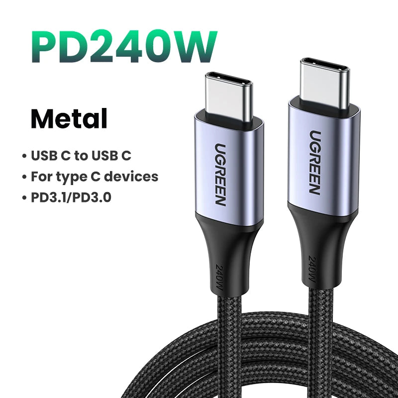 100W USB-C to USB-C Fast Charging and Data Sync Cable