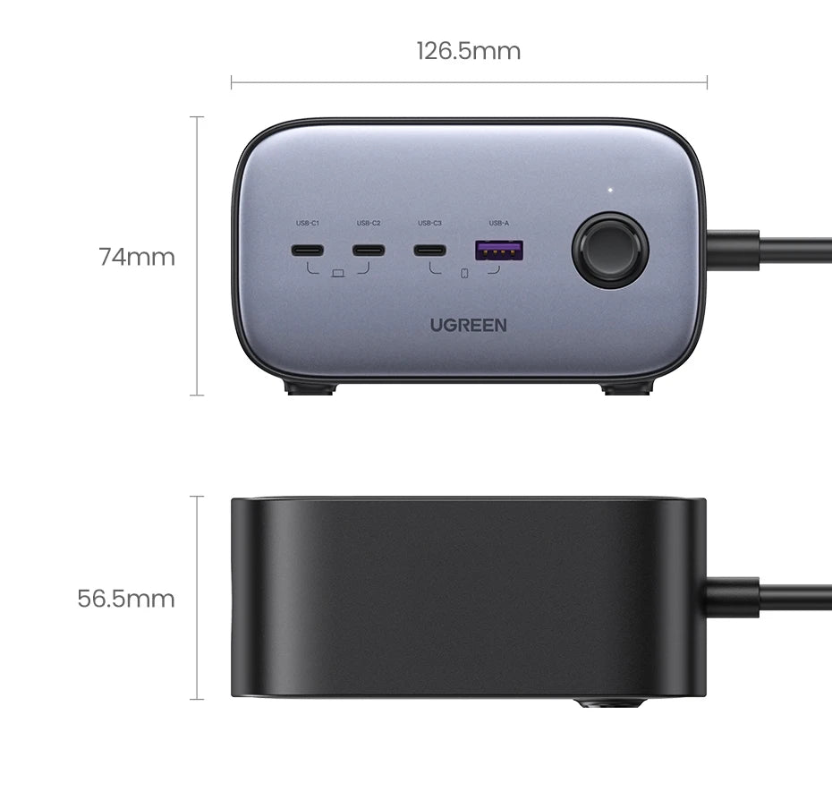 100W GaN 6-in-1 Fast Desktop Charging Station and Power Strip