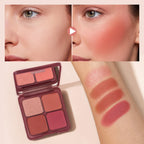 4-Shade Matte and Shimmer Blush Palette