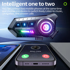 Bluetooth 5.4 Motorcycle Helmet Headset with RGB Lights and IP67 Rating