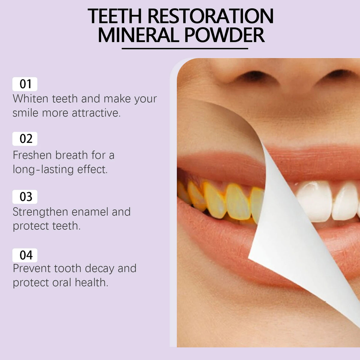 Purple Teeth Whitening and Enamel Restoration Powder