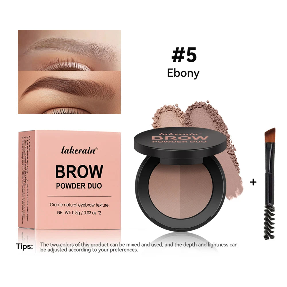 Two-Color Eyebrow Powder Duo for Natural Brows and Contouring