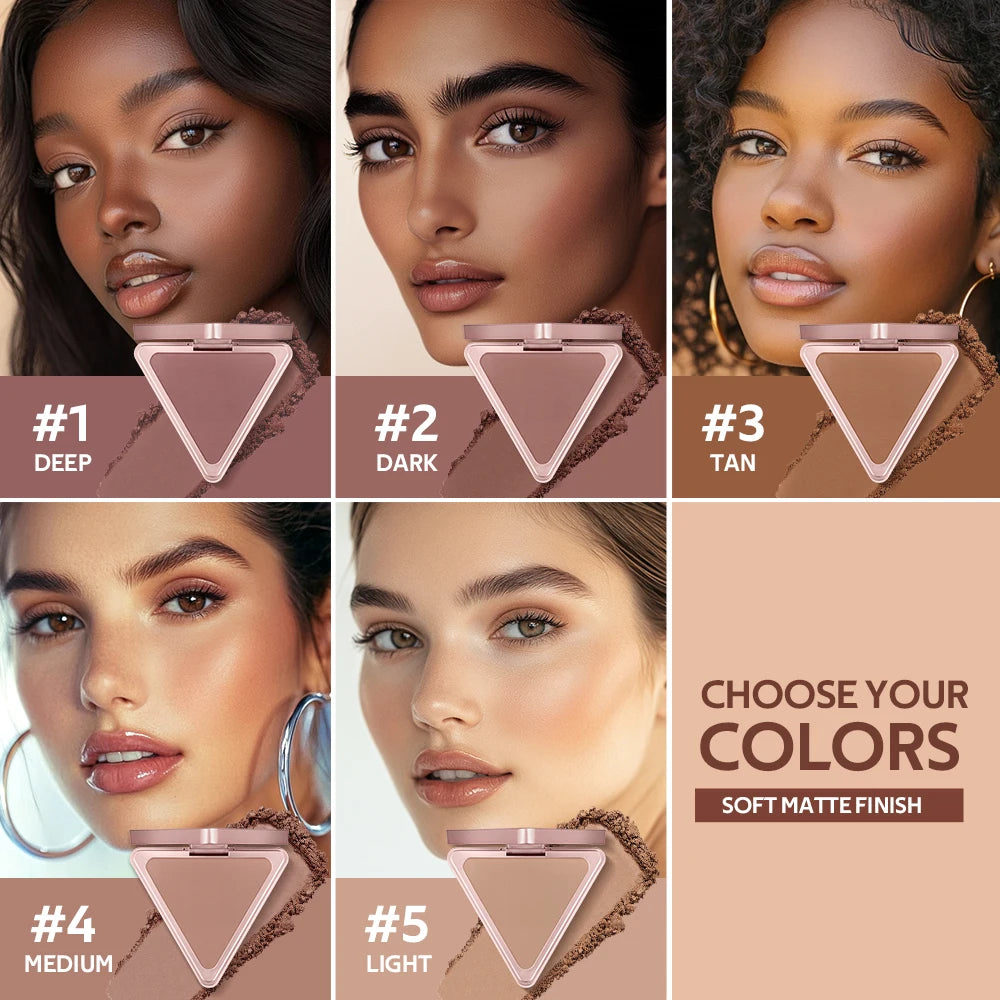 Matte Bronzer Contour Powder for Face Sculpting - 21