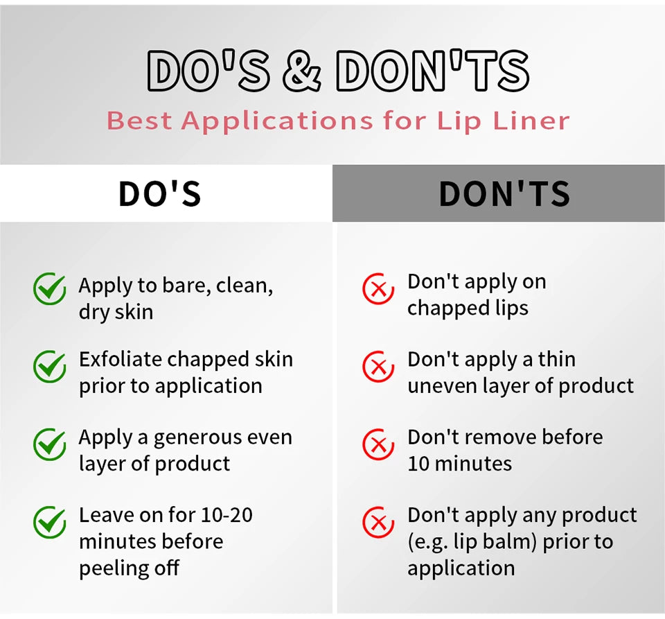 Waterproof Peel-Off Lip Liner Tattoo Stain