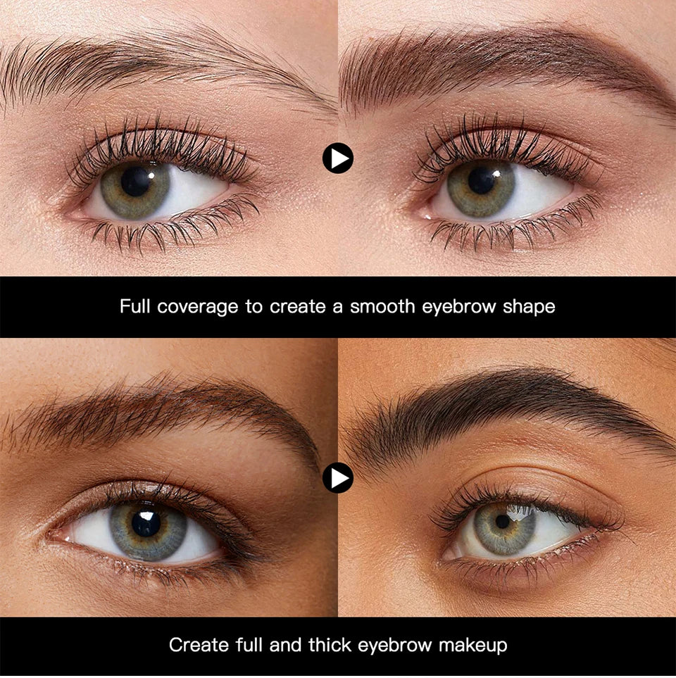 Waterproof Triangular Tip Eyebrow Pencil with Spoolie Brush