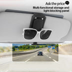 Magnetic Sun Visor Glasses Holder and Anti Glare Folding Shield