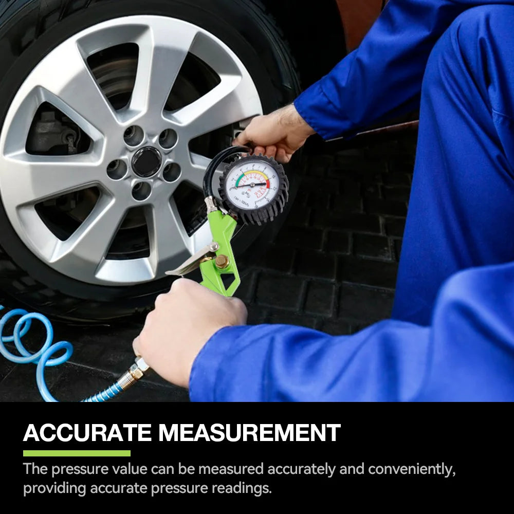 3-in-1 Tire Inflator Gauge with Pressure Meter for Vehicles