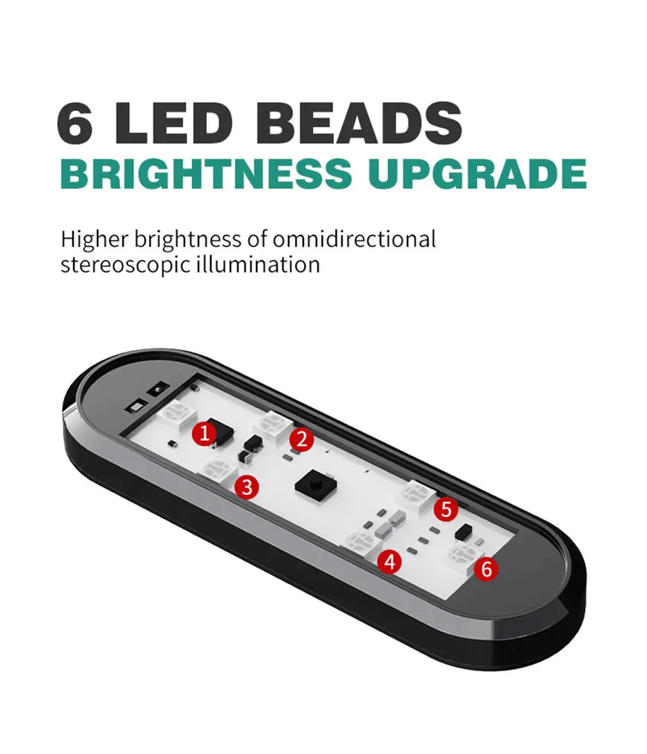 Magnetic LED Car Door Warning Light with USB Rechargeable Battery