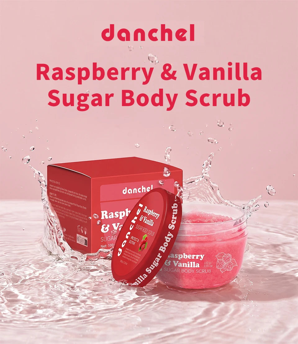 Raspberry Vanilla Sugar Body Scrub for Exfoliation