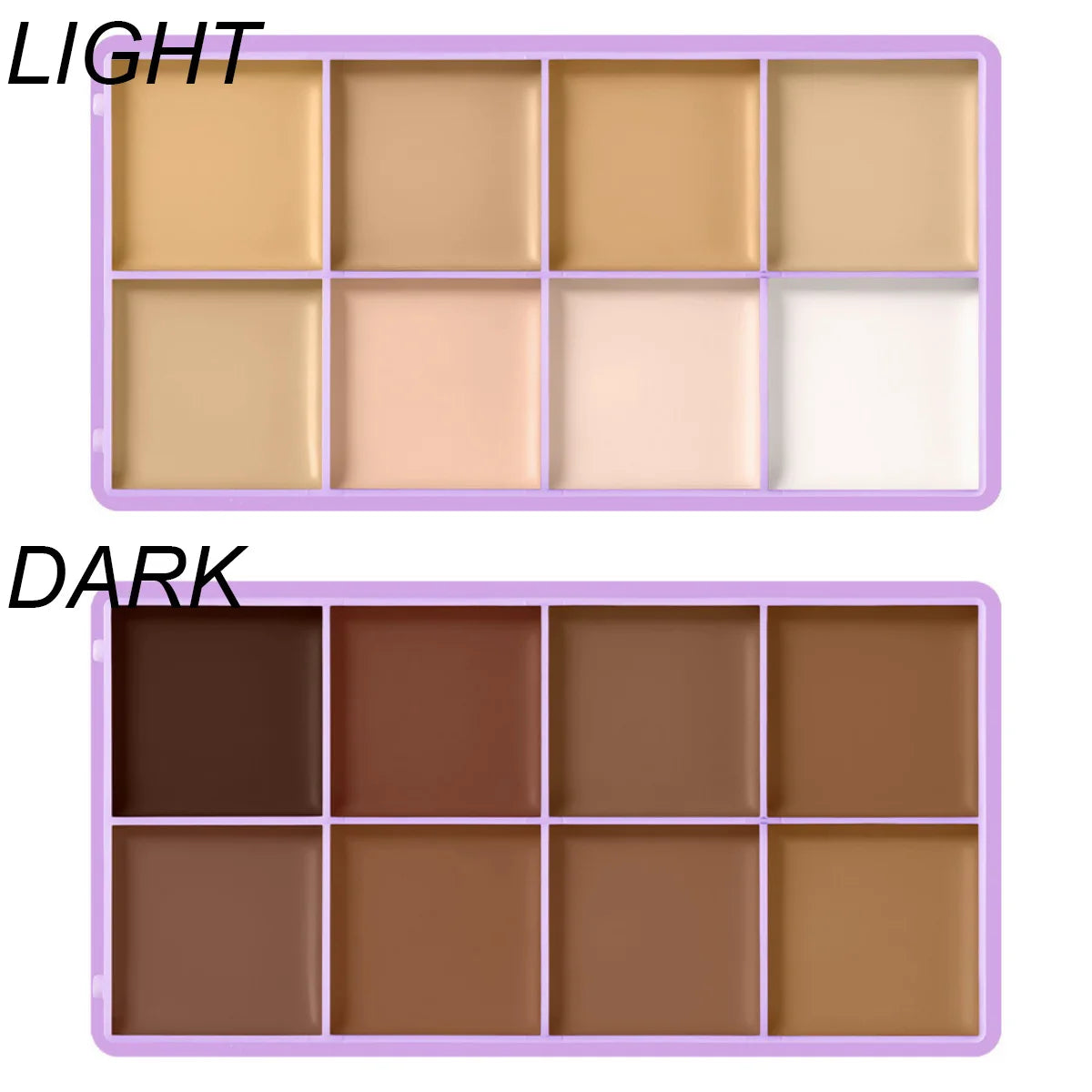 8-Shade Cream Concealer Palette for Full Coverage - 18