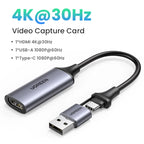HDMI to USB-C Video Capture Card for Live Streaming and Recording