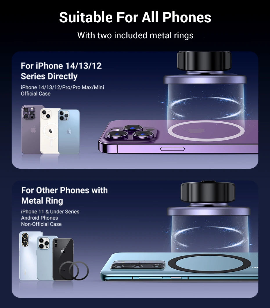 Magnetic Air Vent Car Phone Holder for Smartphones - 12