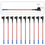 10pcs Car Fuse Holder Circuit Tap Adapter Micro Mini Standard Size
