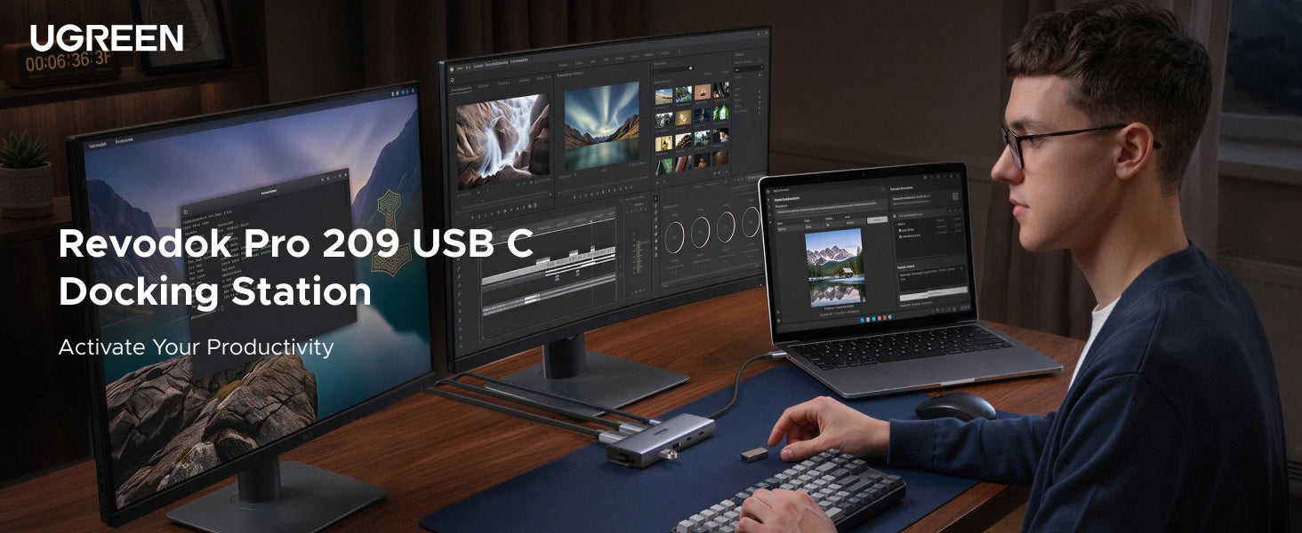 9-in-1 USB-C Docking Station with Dual 4K 60Hz HDMI Ports - 7