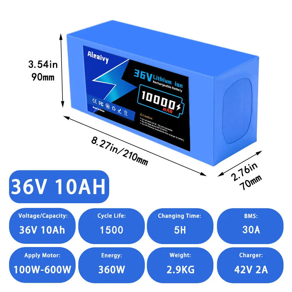 36V Lithium-Ion E-Bike and Electric Scooter Battery Pack - 2