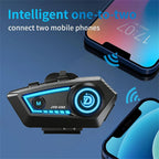 Motorcycle Helmet Bluetooth 5.4 Headset with RGB Lights IPX67 Waterproof