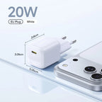 20W USB-C Fast Wall Charger for Smartphones and Tablets