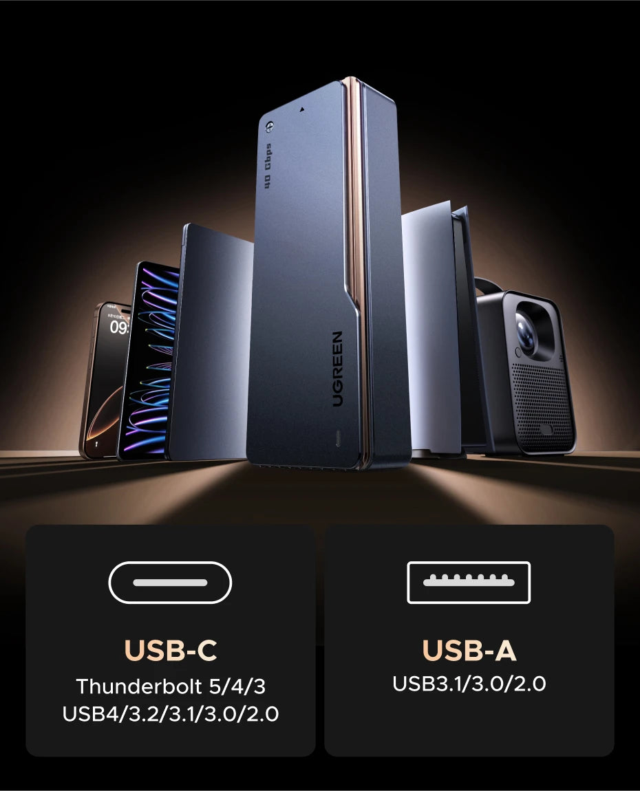 40Gbps USB4 M.2 NVMe SSD Enclosure Adapter