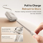 100W Retractable Fast Charging Cable with Watch Wireless Charger