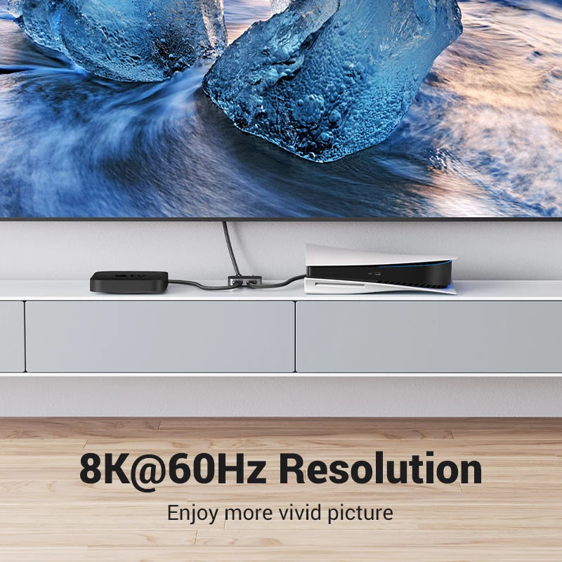 8K 60Hz HDMI 2.1 Switcher 2 In 1 Out