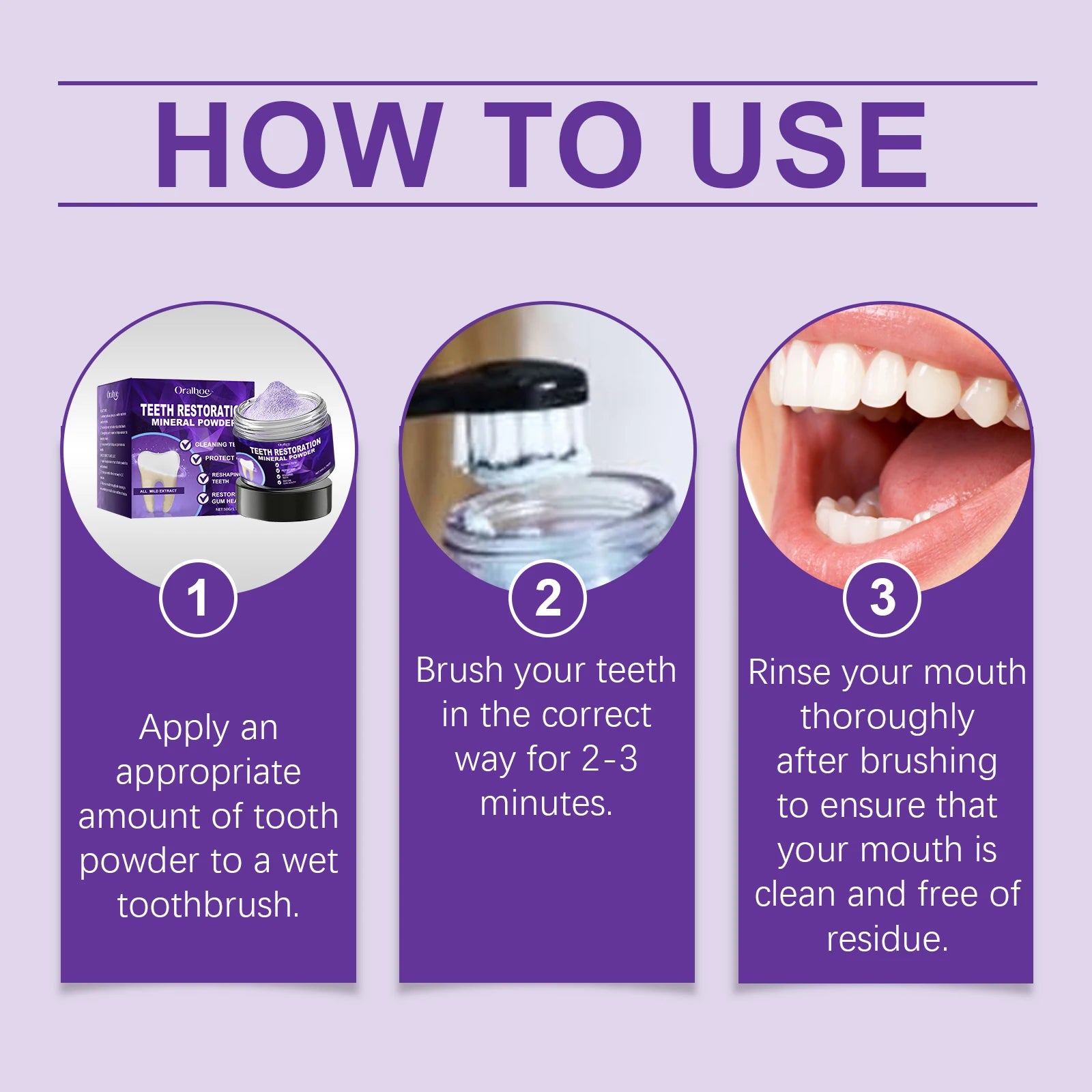 Purple Teeth Whitening and Enamel Restoration Powder - 12