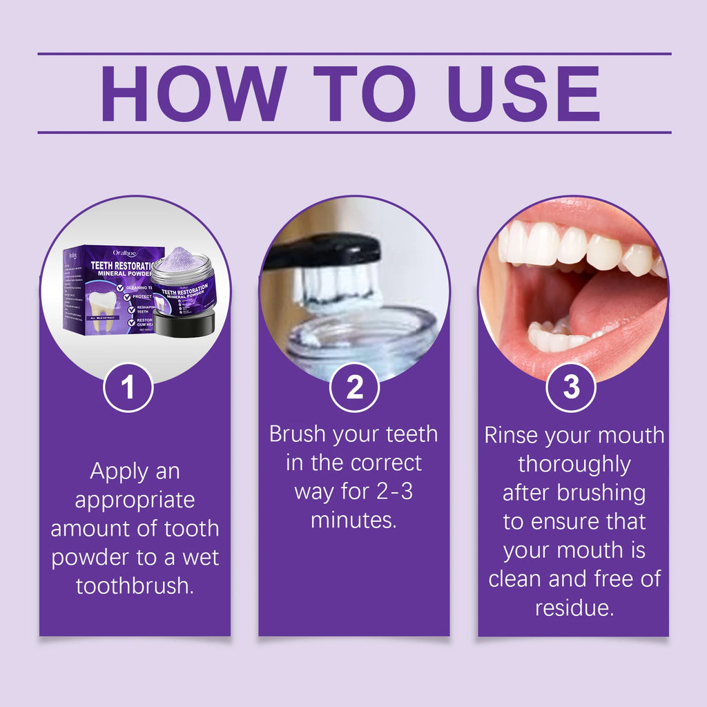 Purple Teeth Whitening and Enamel Restoration Powder