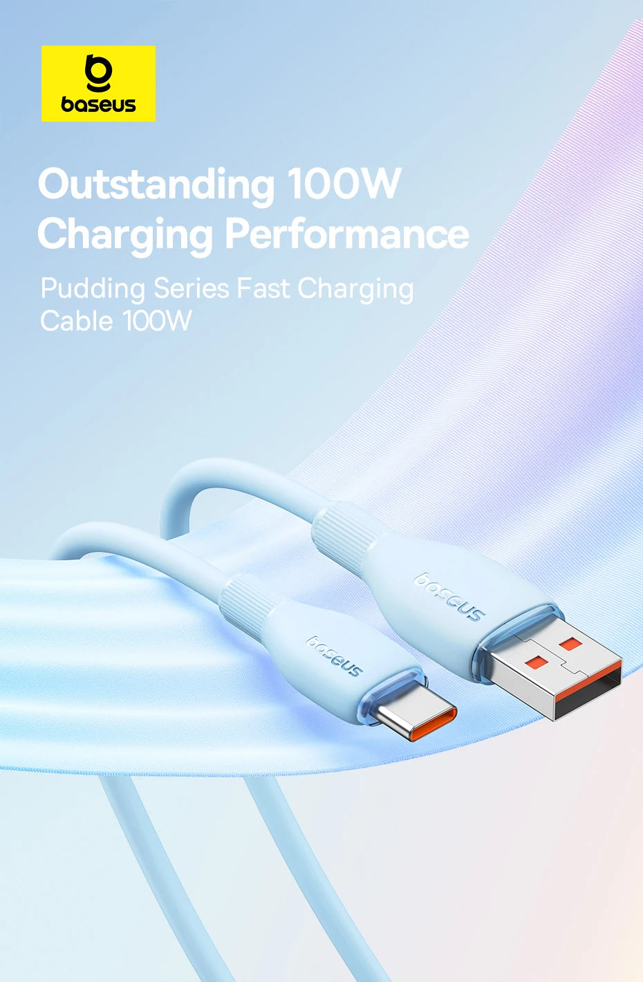 100W Fast Charging USB-C Data Cable