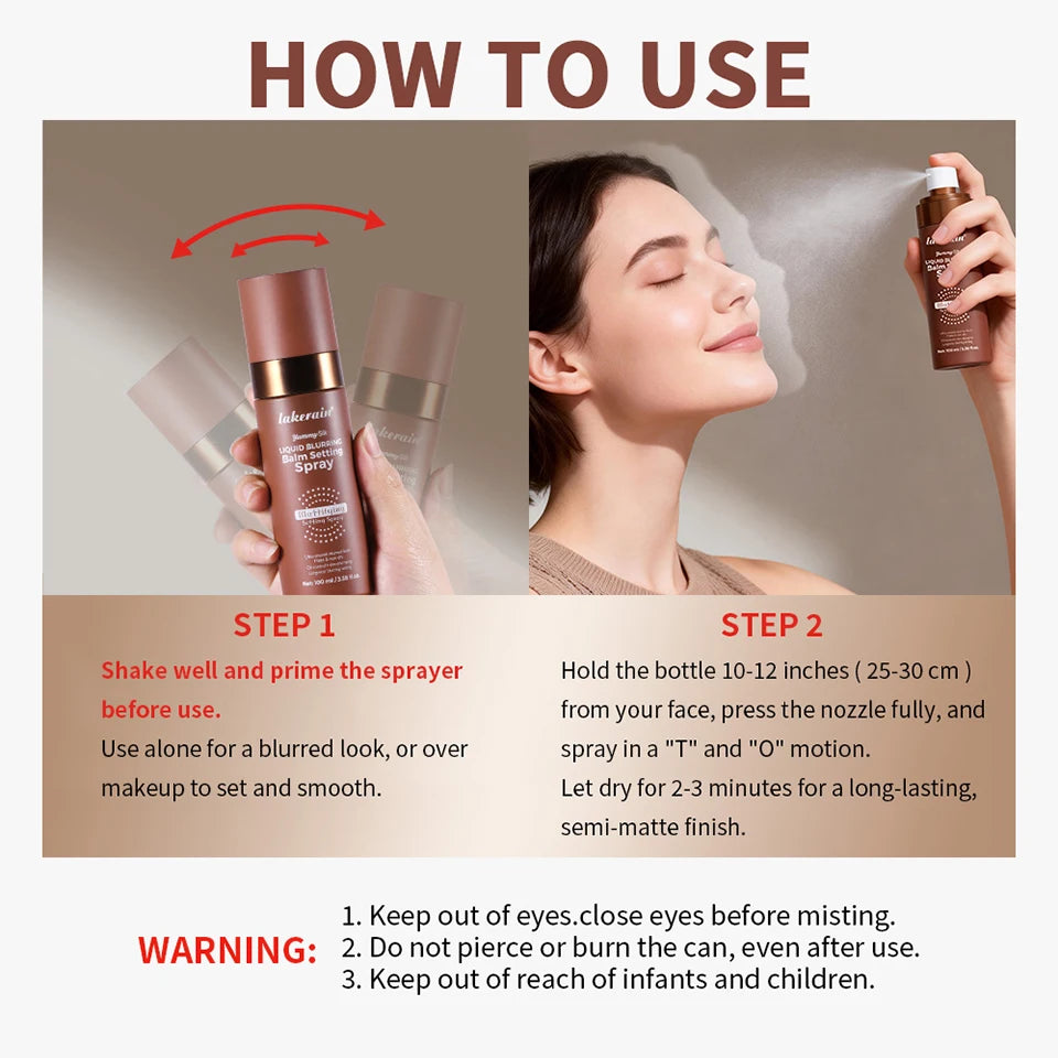 Liquid Blurring Balm Setting Spray for Long-Lasting Matte Makeup - 14