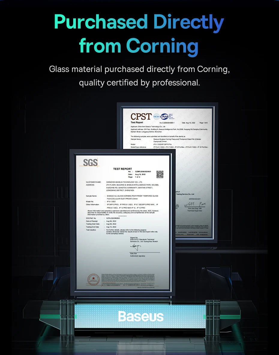 Corning Glass Screen Protector with Easy Auto-Installation Kit - 8