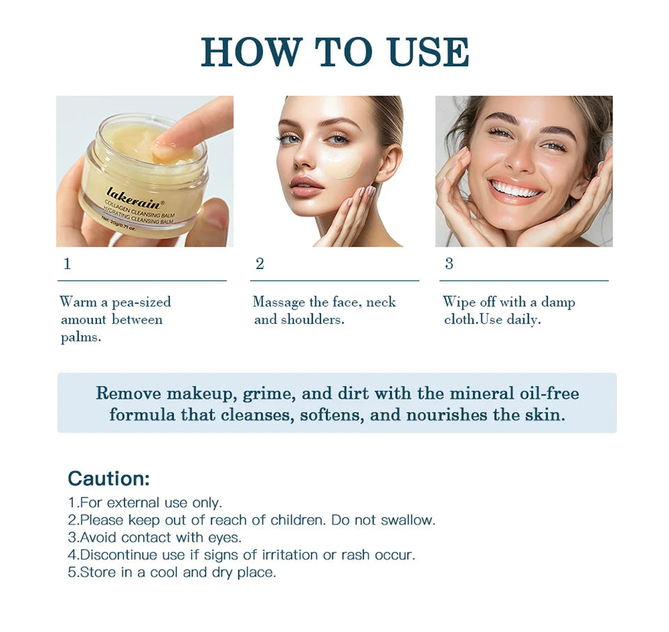 Collagen Hydrating Makeup Removing Cleansing Balm - 14