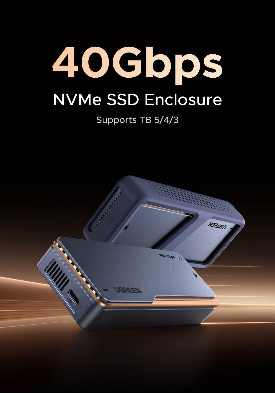 40Gbps USB4 M.2 NVMe SSD Enclosure Adapter