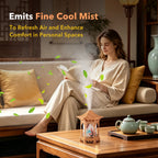 Oriental Pavilion Desktop Humidifier with LED Night Light