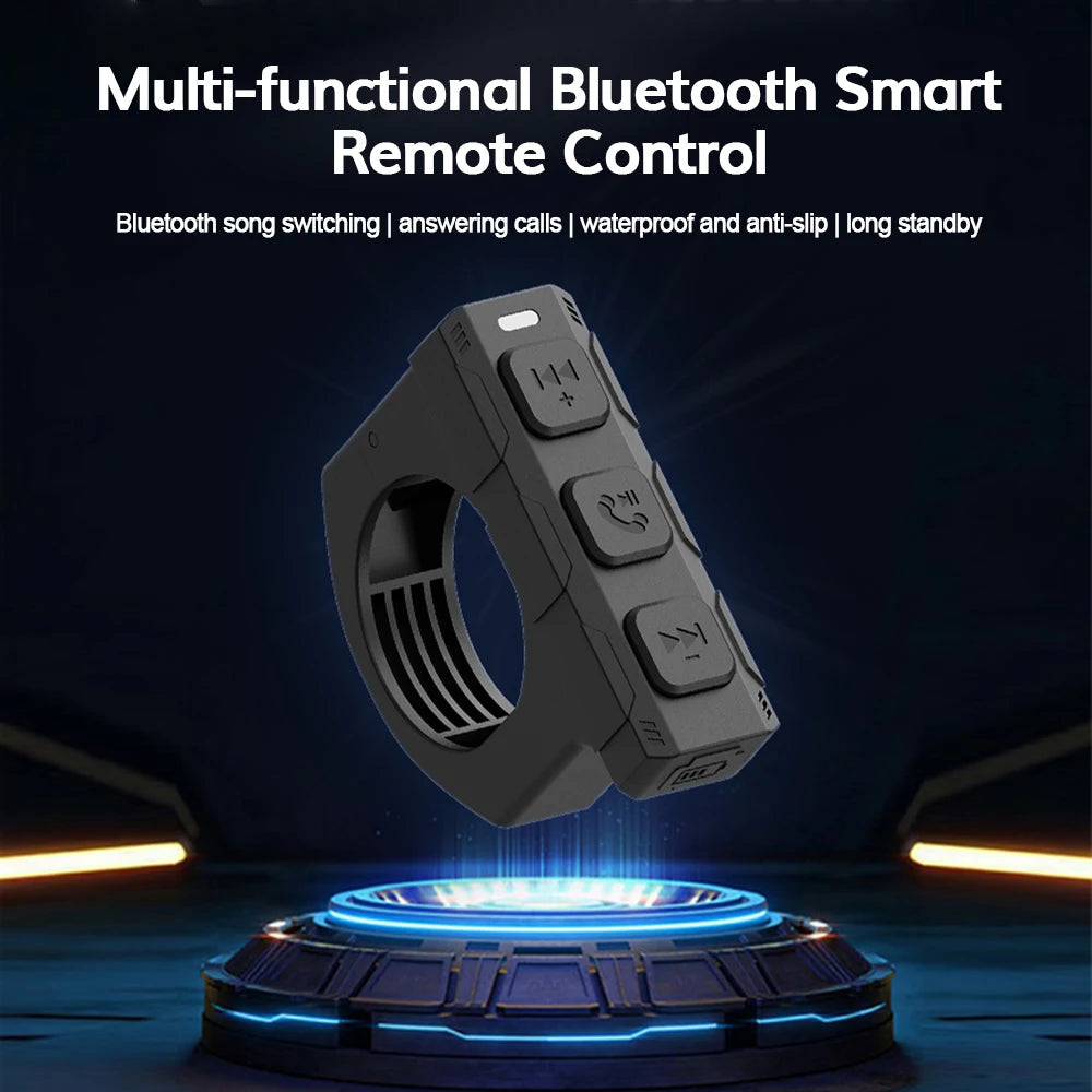 Bluetooth 5.3 Handlebar Media Remote for Motorcycles