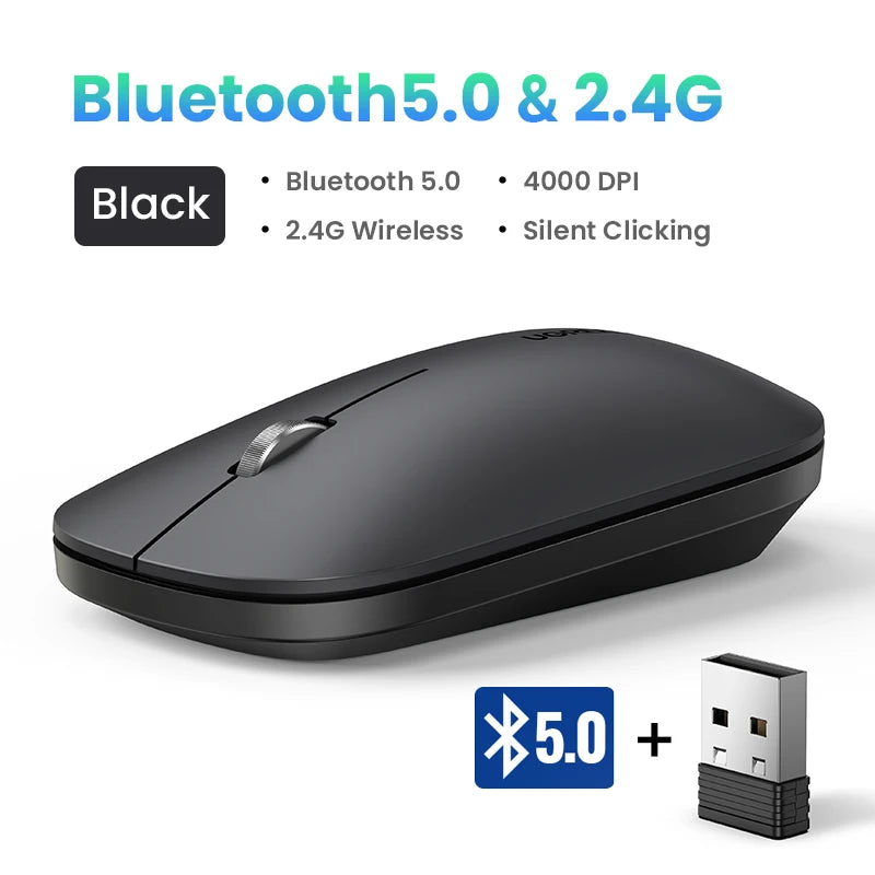 Slim Wireless Bluetooth Mouse with 4000 DPI Silent Click - 19