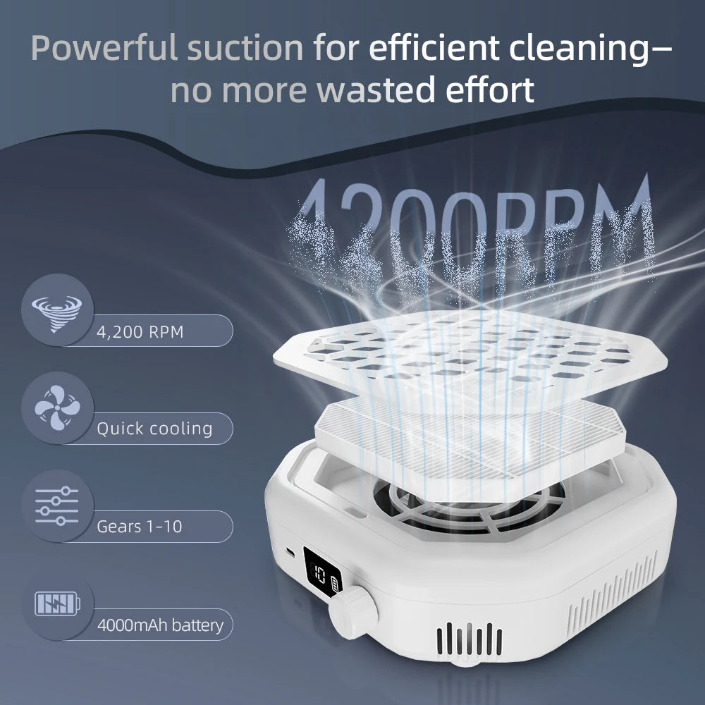 Rechargeable Cordless Nail Dust Collector - 5