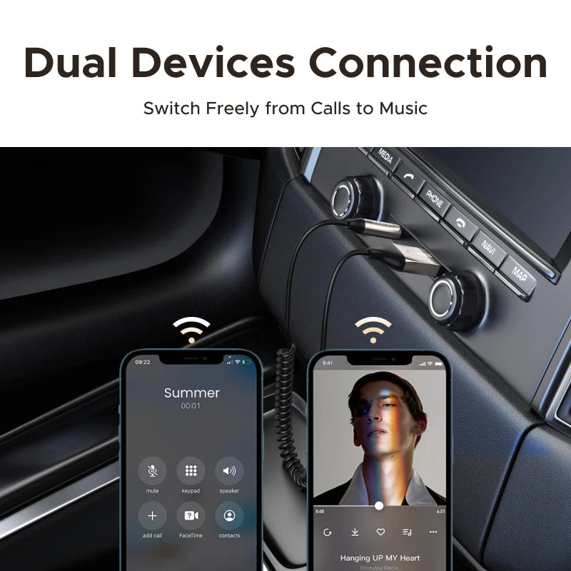 Bluetooth 5.0 Aux Receiver for Car and Home Audio - 6