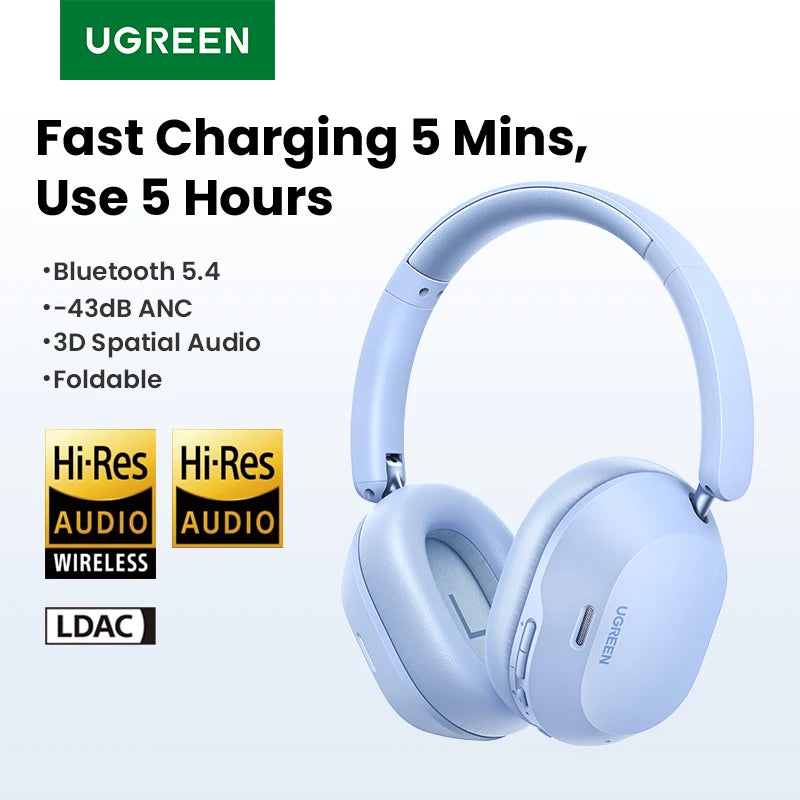 Wireless Noise Cancelling Headphones with Bluetooth 5.4 and 75H Battery - 1