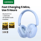 Wireless Noise Cancelling Headphones with Bluetooth 5.4 and 75H Battery