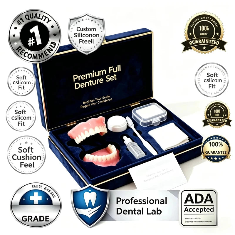 Instant Smile Cosmetic Denture Kit for Upper and Lower Teeth - 1