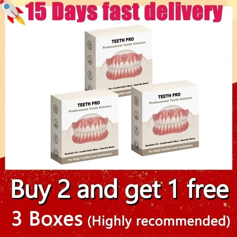 Comfort Fit Silicone Dentures for Realistic Smile