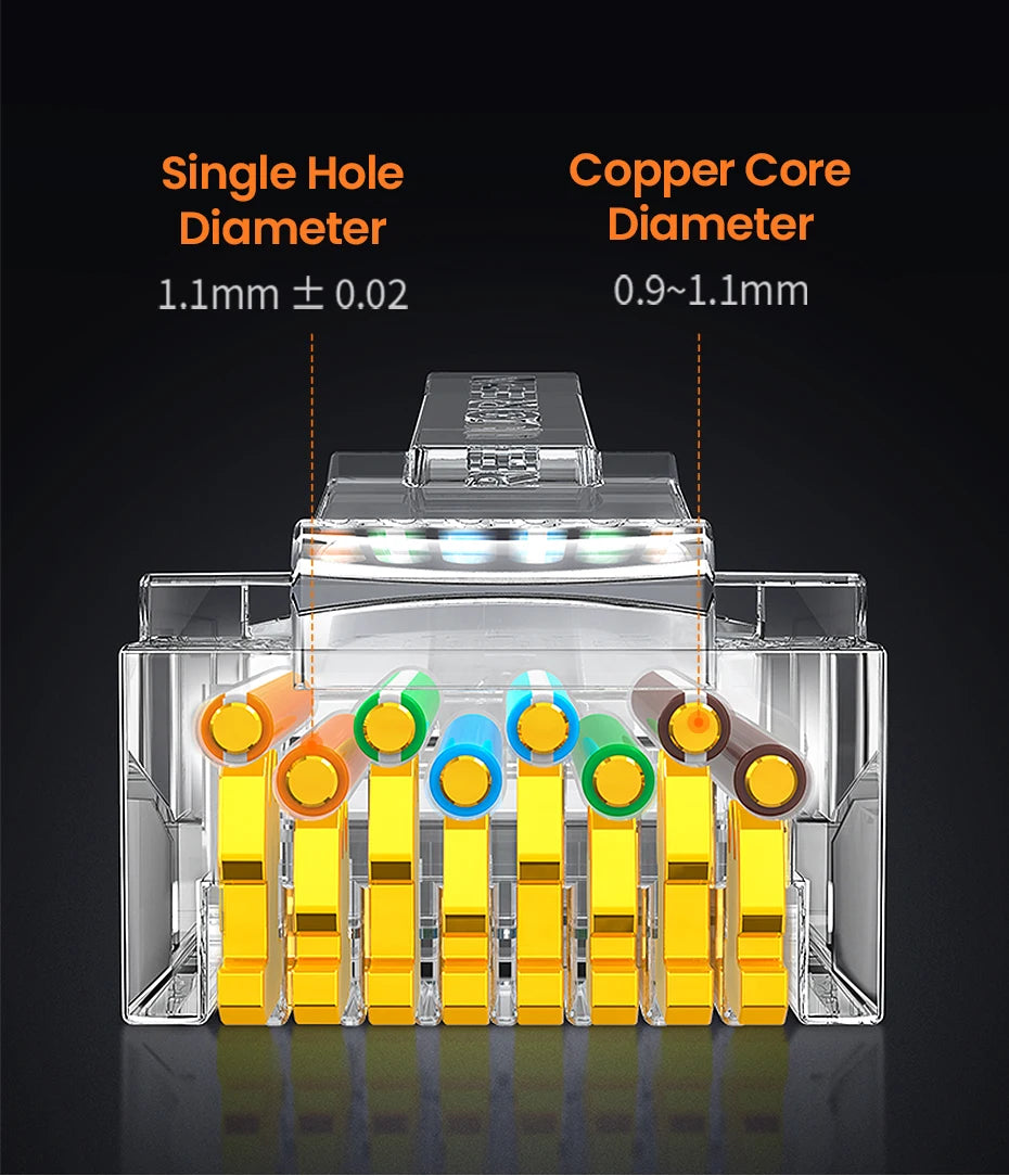 Cat 6 RJ45 Ethernet Network Cable Connector Plugs