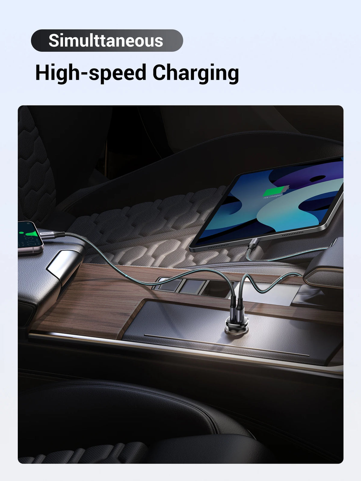30W Fast USB-C Car Charger with Power Delivery