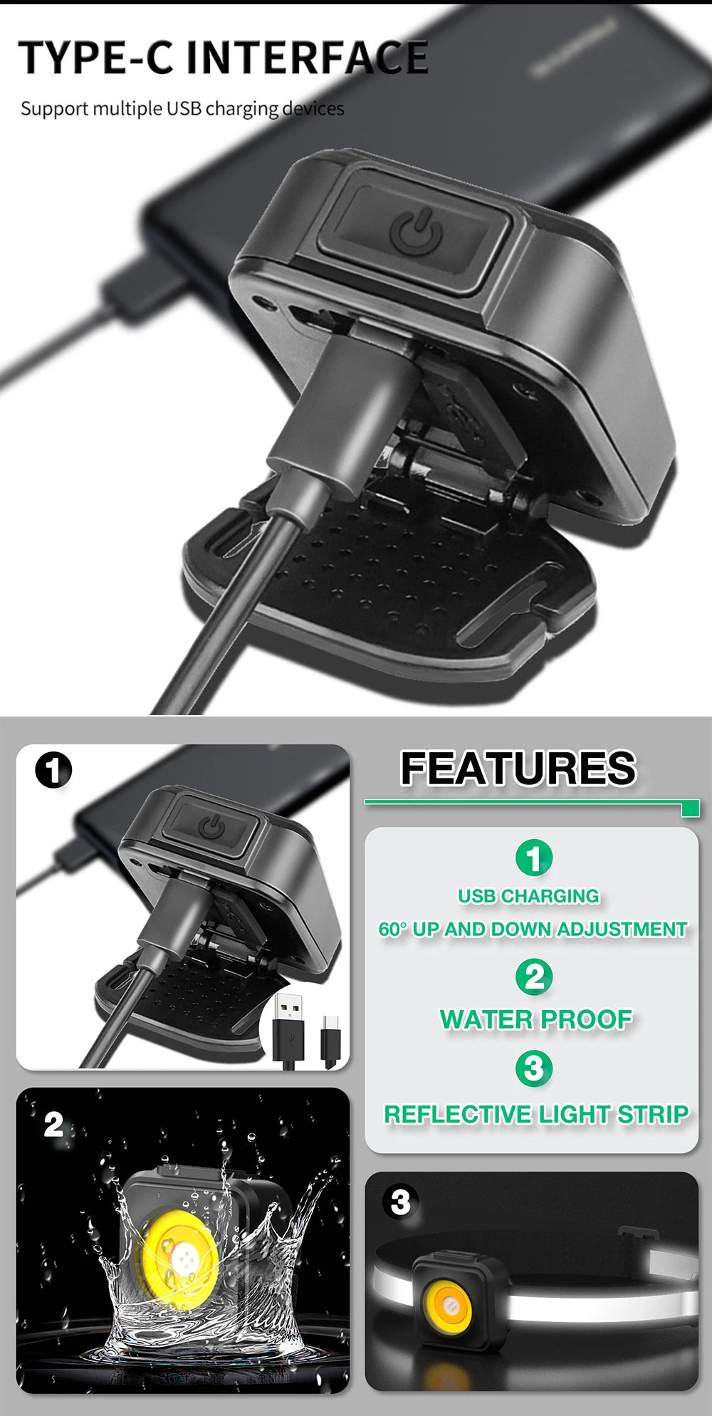 Rechargeable LED Spray Gun Light for Automotive Painting