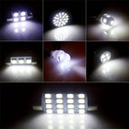 42 Piece 12V LED Interior Car Light Bulb Kit T10 and 1156 Assortment