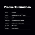 240W USB-C to USB-C Fast Charging Cable