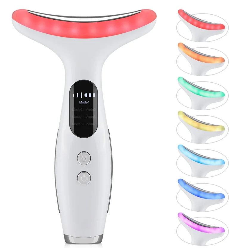 7-Color LED Neck and Face Skin Tightening Massager